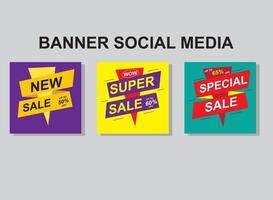 establecer banner diseño de publicaciones en redes sociales, banner moderno. vector