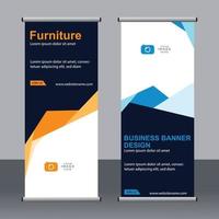 Business banner roll up set standee banner template. vector