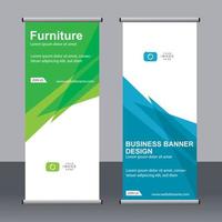 Business banner roll up set standee banner template. vector