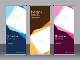 banner de negocios roll up set plantilla de banner standee. vector