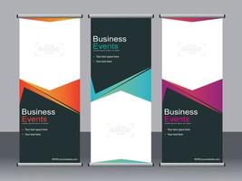 banner de negocios roll up set plantilla de banner standee. vector