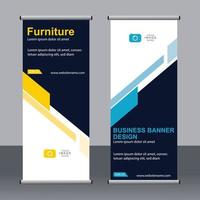 Business banner roll up set standee banner template. vector