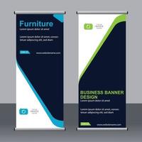 Business banner roll up set standee banner template. vector