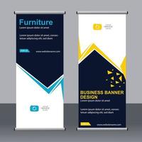 Business banner roll up set standee banner template. vector