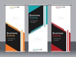 banner de negocios roll up set plantilla de banner standee. vector