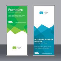 banner de negocios roll up set plantilla de banner standee. vector