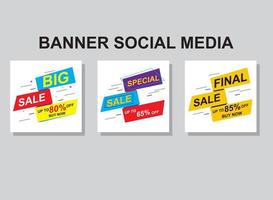 set banner social media post design,modern banner. vector