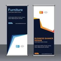 Business banner roll up set standee banner template. vector