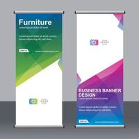 banner de negocios roll up set plantilla de banner standee. vector