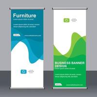 banner de negocios roll up set plantilla de banner standee. vector