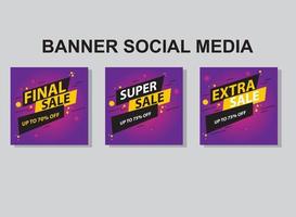 set banner social media post design,modern banner. vector