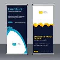 banner de negocios roll up set plantilla de banner standee. vector