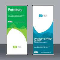 banner de negocios roll up set plantilla de banner standee. vector