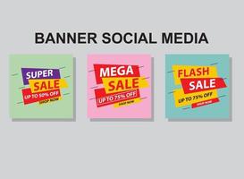 set banner social media post design,modern banner. vector