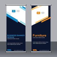 banner de negocios roll up set plantilla de banner standee. vector