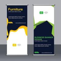 banner de negocios roll up set plantilla de banner standee. vector