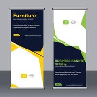 banner de negocios roll up set plantilla de banner standee. vector