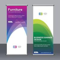 banner de negocios roll up set plantilla de banner standee. vector