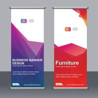 banner de negocios roll up set plantilla de banner standee. vector