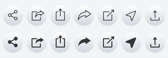 Share Link Button for Social Media Line and Silhouette Icon. Arrows Symbol Share Link for Web Site Outline Icon. Send Data Sign Linear Pictogram. Editable Stroke. Isolated Vector Illustration.