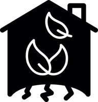 Green House Glyph Icon vector