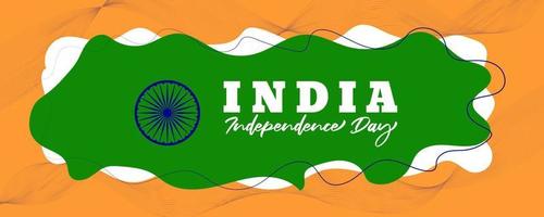 Realistic 15th august Indian independence day background design vector