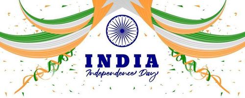 Realistic 15th august Indian independence day background design vector