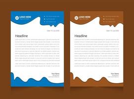 Professional creative letterhead template design set vector