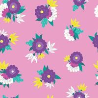flowers seamless pattern on pink background for women textile prints, wrapping paper, scrapbooking, stationary, wallpaper, sublimation, etc. EPS 10