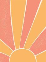 groovy background with abstract sun for posters, prints, cards, templates, apparel decor, etc. EPS 10 vector