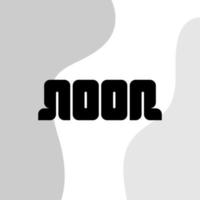 Noor ambigram logo design ideas vector
