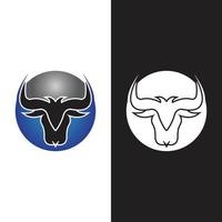 Bull head logo vector icon