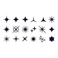 Sparkle icons set vector design