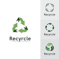 Recycle logo icon vector. recycling illustration  symbol, rotation arrow icon vector