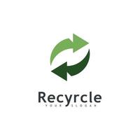 vector de icono de logotipo de reciclaje. símbolo de ilustración de reciclaje, icono de flecha de rotación