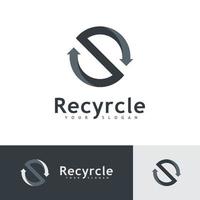 vector de icono de logotipo de reciclaje. símbolo de ilustración de reciclaje, icono de flecha de rotación