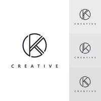 Letter K logo design Logo template  Creative K logo vector symbol