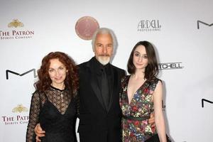 LOS ANGELES, FEB 14 - Rick Baker, wife, daughter at the 2015 Make-up and Hair Stylists Guild Awards at a Paramount Theater on February 14, 2015 in Los Angeles, CA photo