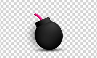 unique creative 3d bomb object design icon isolated on vector