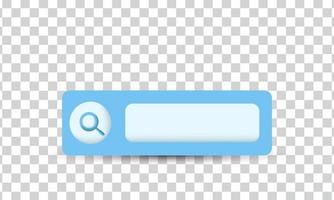 unique 3d search bar template website concept design icon isolated on vector