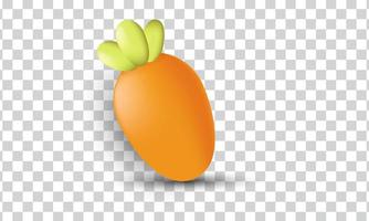 vector único 3d icono de diseño de concepto de zanahoria amarilla aislado en