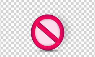 icono de diseño de concepto prohibido simple 3d único aislado en vector