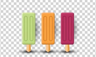 unique creative three 3d ice cream cute object design icon isolated on vector