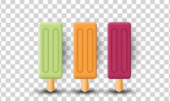 unique creative three 3d ice cream cute object design icon isolated on vector