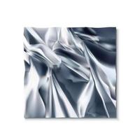 3d realistic vector icon. Wrinkled foil texture. Isolated on white background square rumpled foil.