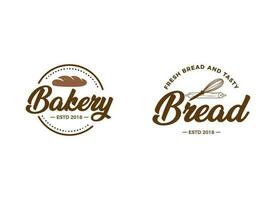 Fresh bread and bakery logo design concept. vector