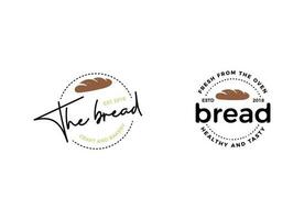 Bakery and bread logo design template vector