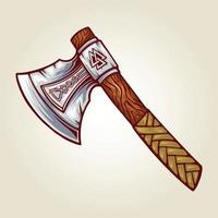 Viking battle axe weapon cartoon Vector illustrations for your work Logo, mascot merchandise t-shirt, stickers and Label designs, poster, greeting cards advertising business company or brands.