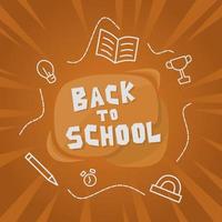 simple hand drawn back to school poster vector