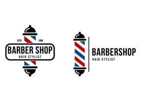 diseño vectorial del logotipo de barbería. vector